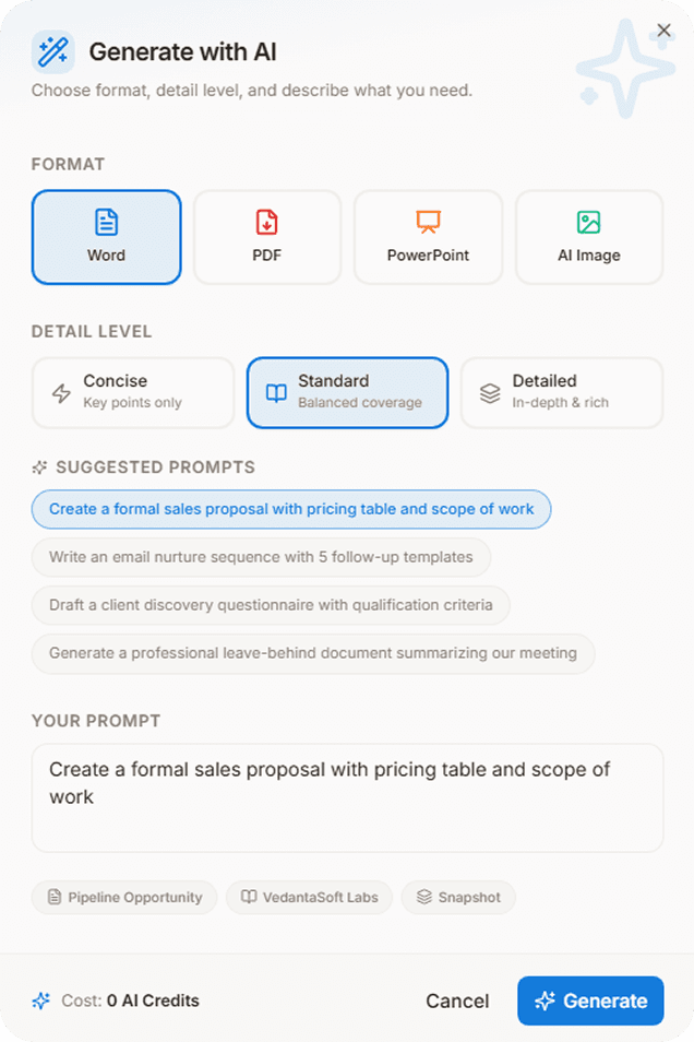 Generated proposal document